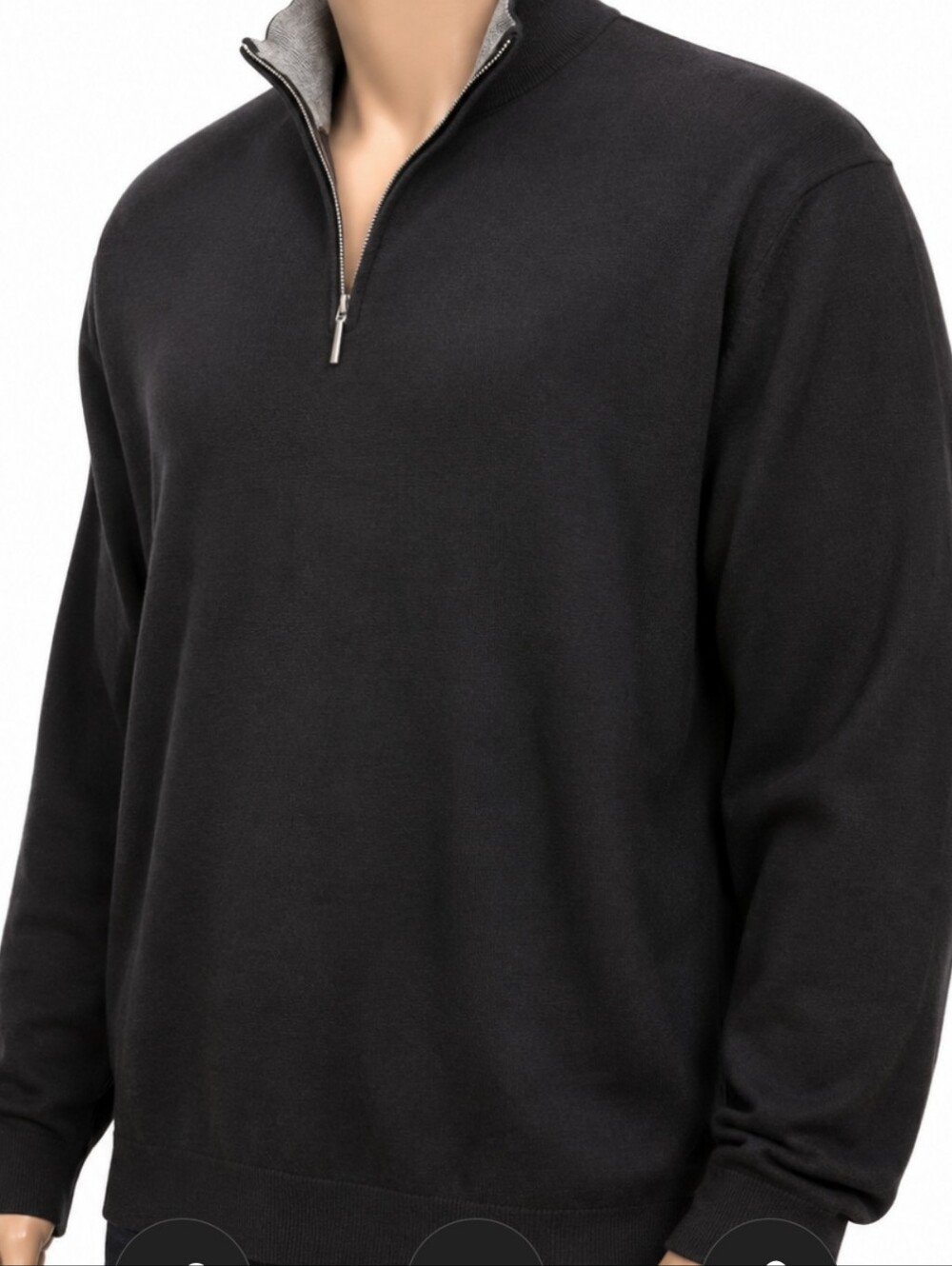 Claiborne Men’s Black Performance Swe Yater Size L Y2K Gothic Boho Cottage Reto